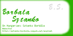 borbala sztanko business card